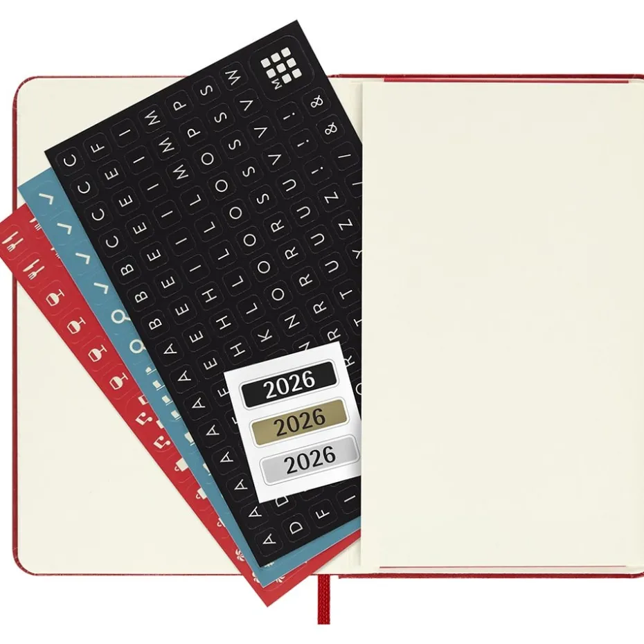 Moleskine Planner 2026 12m Hard P Uke Notat – Red