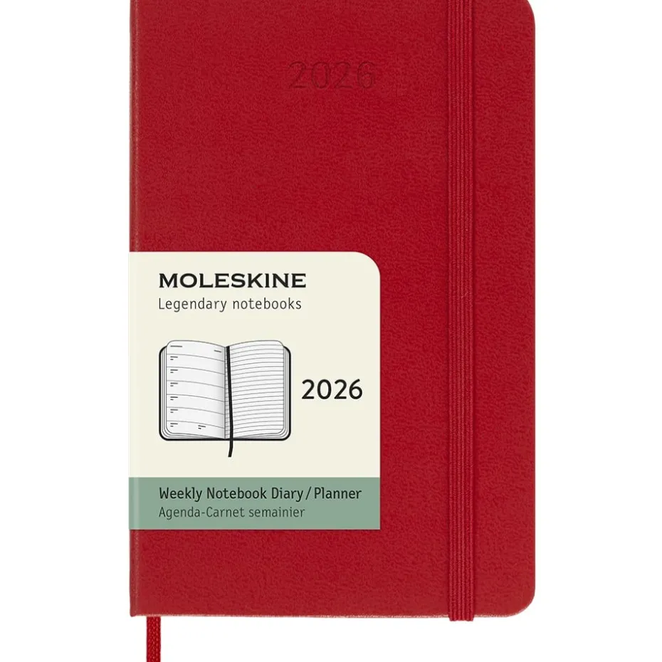 Moleskine Planner 2026 12m Hard P Uke Notat – Red