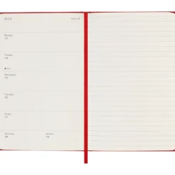 Moleskine Planner 2025/26 18m Hard P Uke Notat – Red