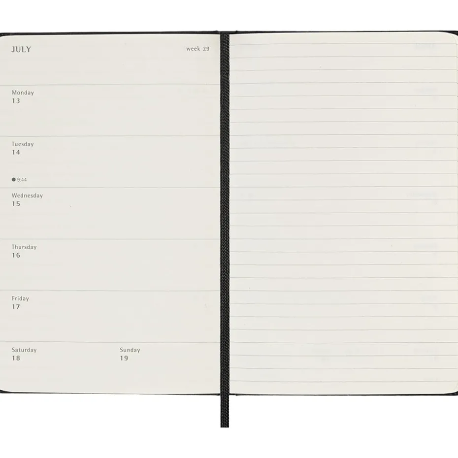 Moleskine Planner 2026 12m Hard P Uke Notat – Black