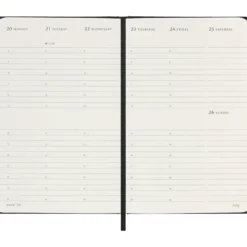 Moleskine Planner 2026 12m Hard P Uke Vert – Black