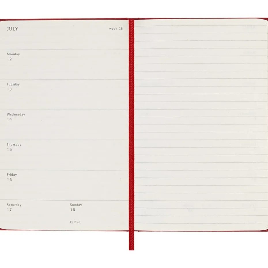 Moleskine Planner 2026/27 18m Hard P Uke Notat – Red