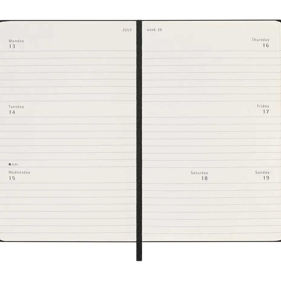Moleskine Planner 2026 12m Hard P Uke Hor – Black