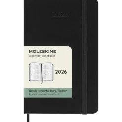 Moleskine Planner 2026 12m Hard P Uke Hor – Black