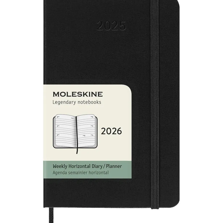 Moleskine Planner 2026 12m Hard P Uke Hor – Black