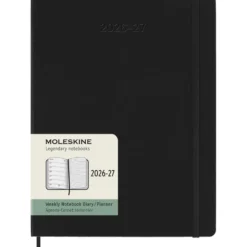 Moleskine Planner 2026/27 18m Hard XL Uke Notat – Black