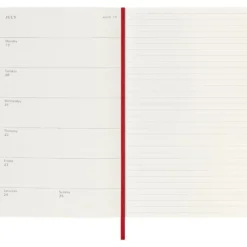 Moleskine Planner 2026/27 18m Soft L Uke Notat – Red