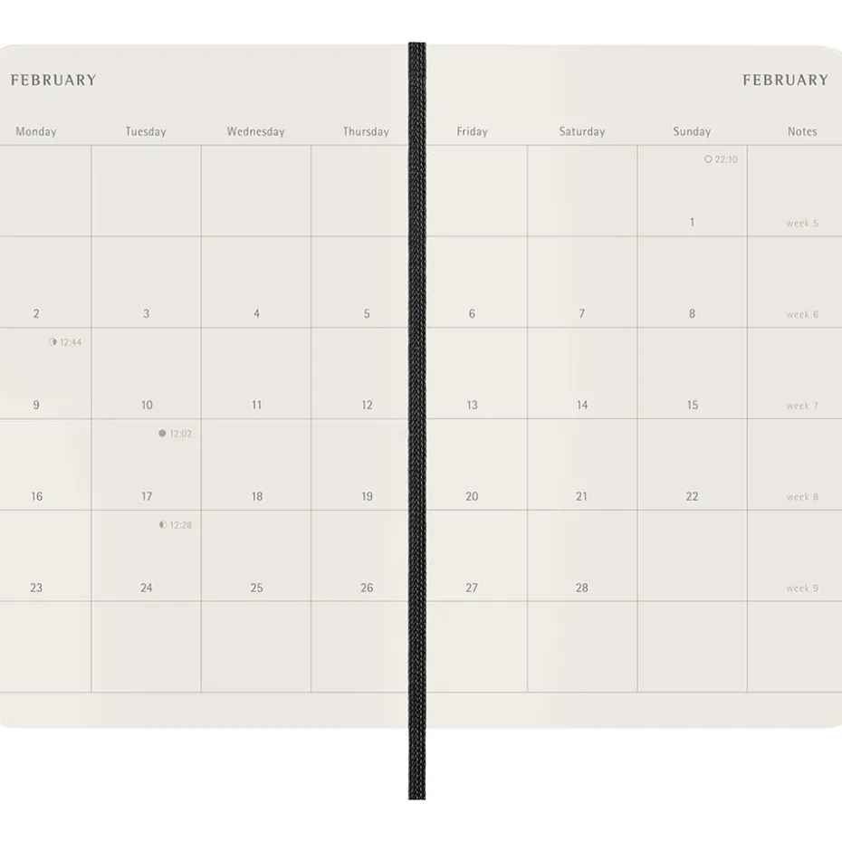 Moleskine Planner 2026 12m Soft P Måned Notat – Black