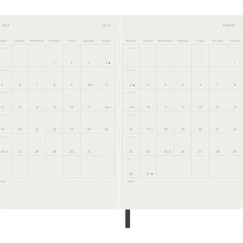 Moleskine Planner 2026/27 18m Soft P Uke Notat – Black