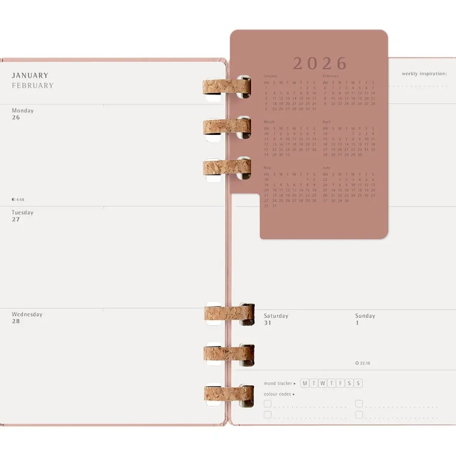 Moleskine Planner 2026 Spiral Solar 12m Hard L – Almond
