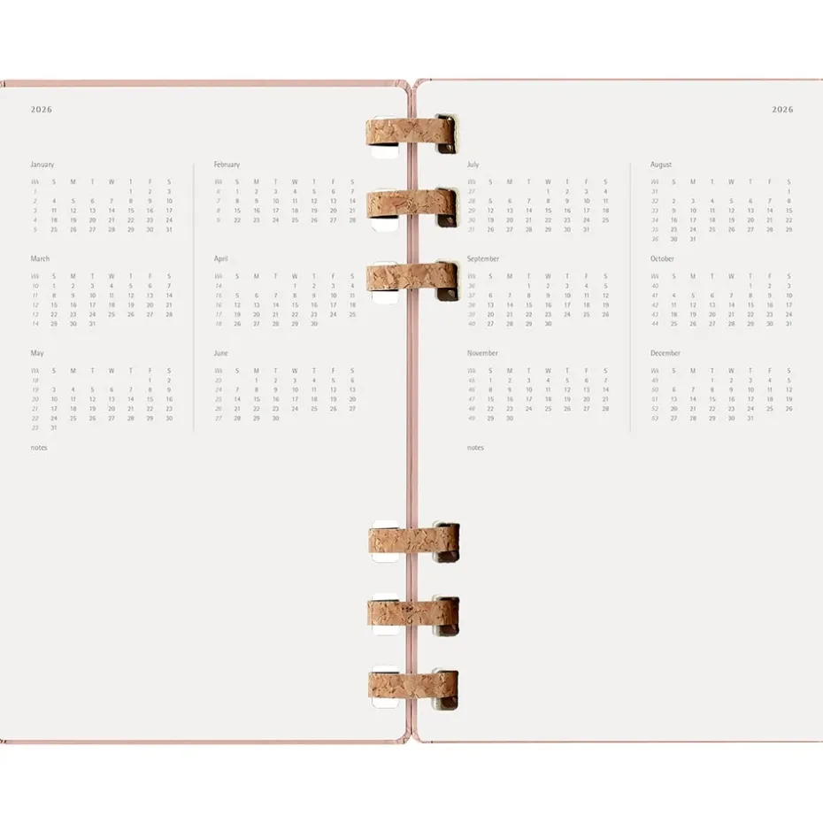 Moleskine Planner 2026 Spiral Solar 12m Hard L – Almond