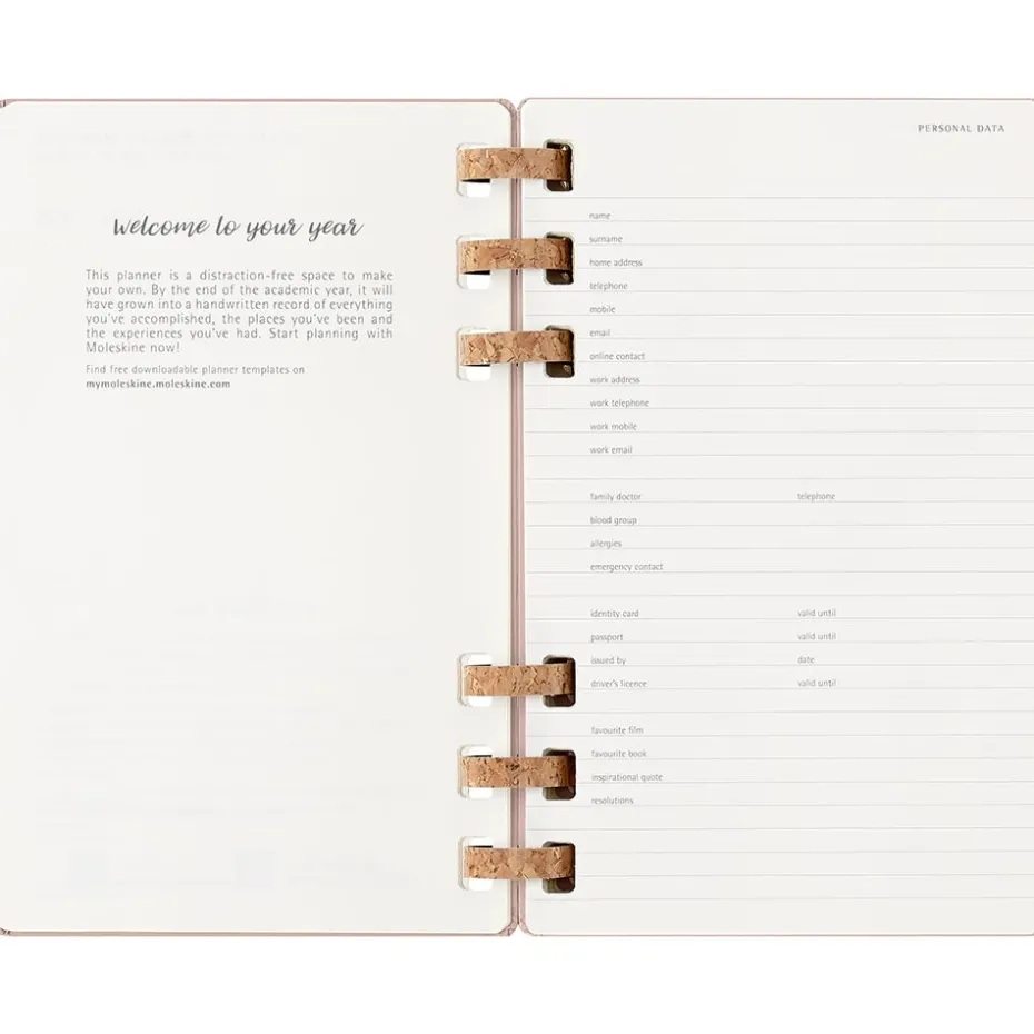 Moleskine Planner 2026 Spiral Solar 12m Hard L – Almond