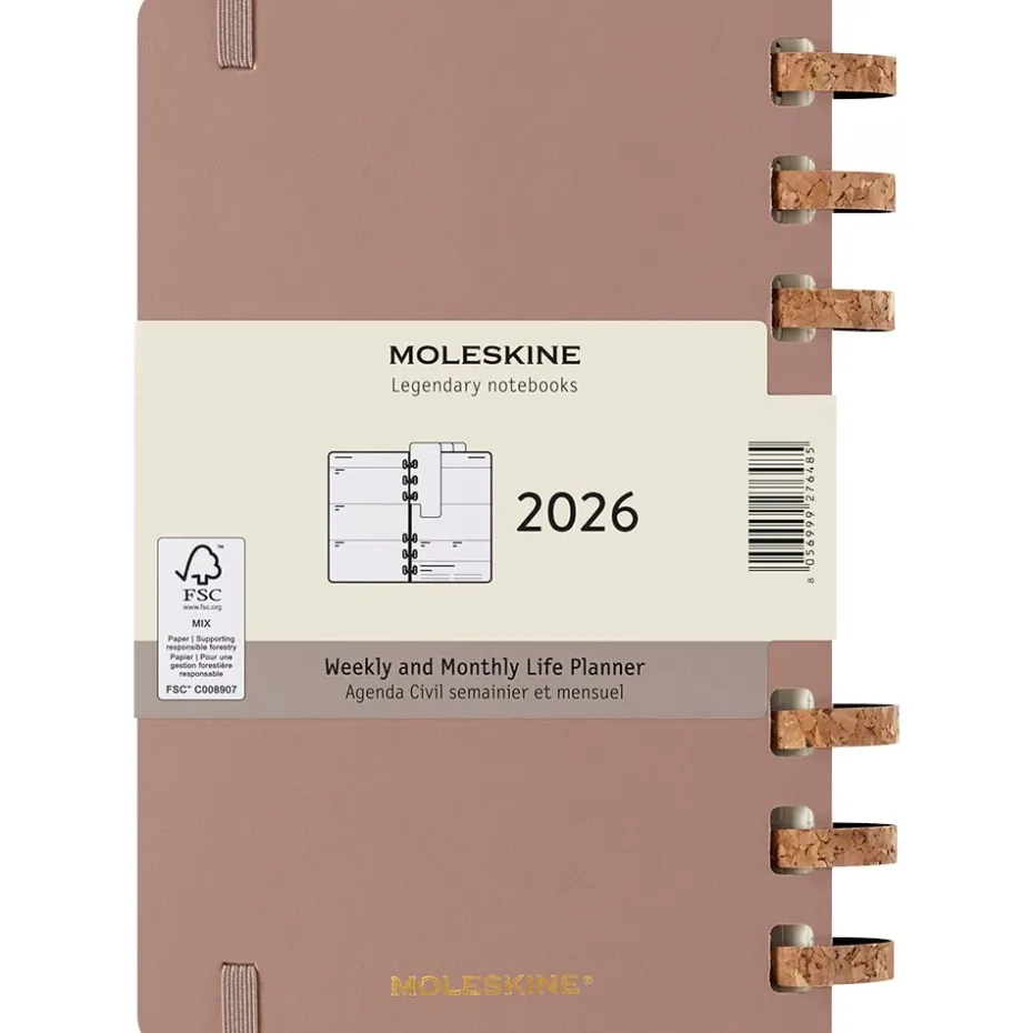Moleskine Planner 2026 Spiral Solar 12m Hard L – Almond