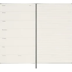 Moleskine Planner Undated Hard L Uke Notat – Black