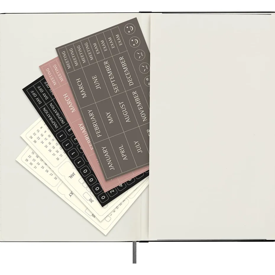 Moleskine Planner Undated Hard L Uke Notat – Black