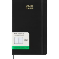 Moleskine Planner Undated Hard L Uke Notat – Black