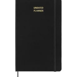 Moleskine Planner Undated Hard L Uke Notat – Black
