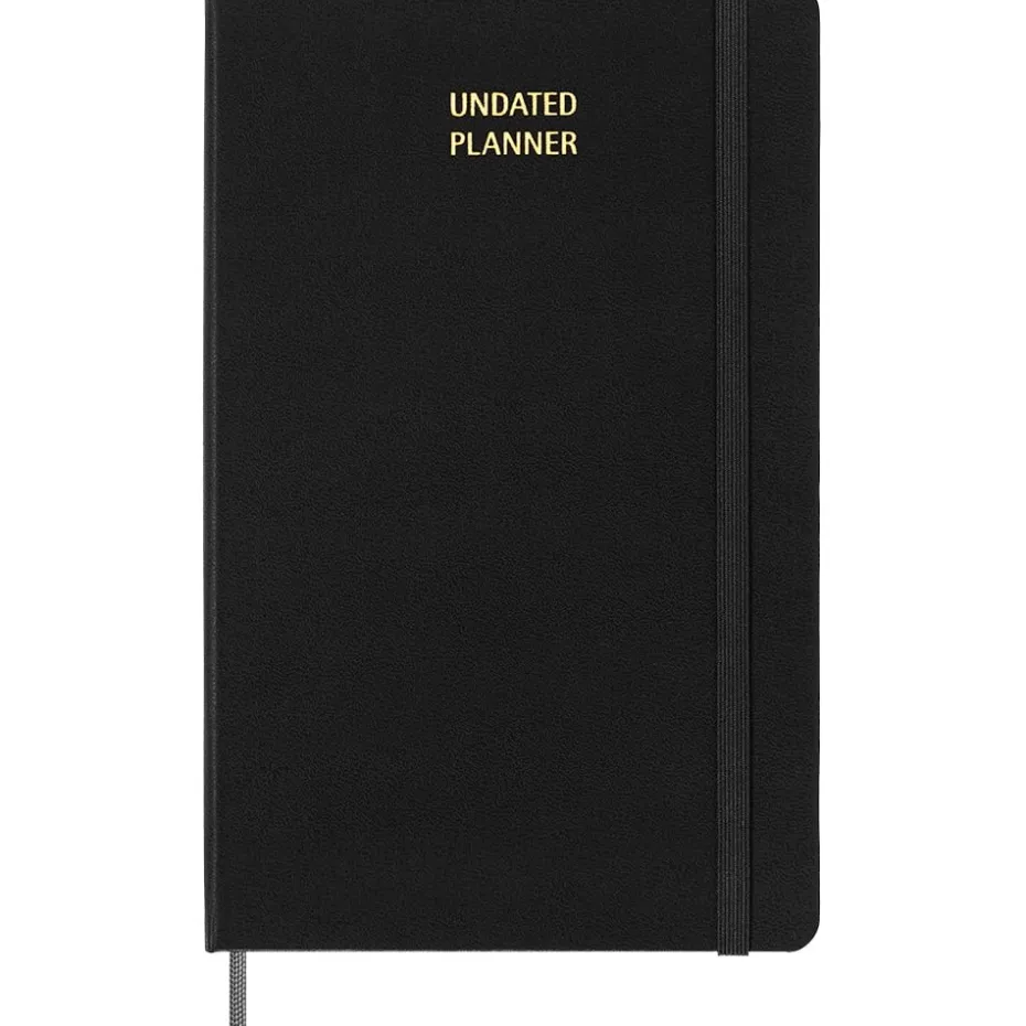 Moleskine Planner Undated Hard L Uke Notat – Black