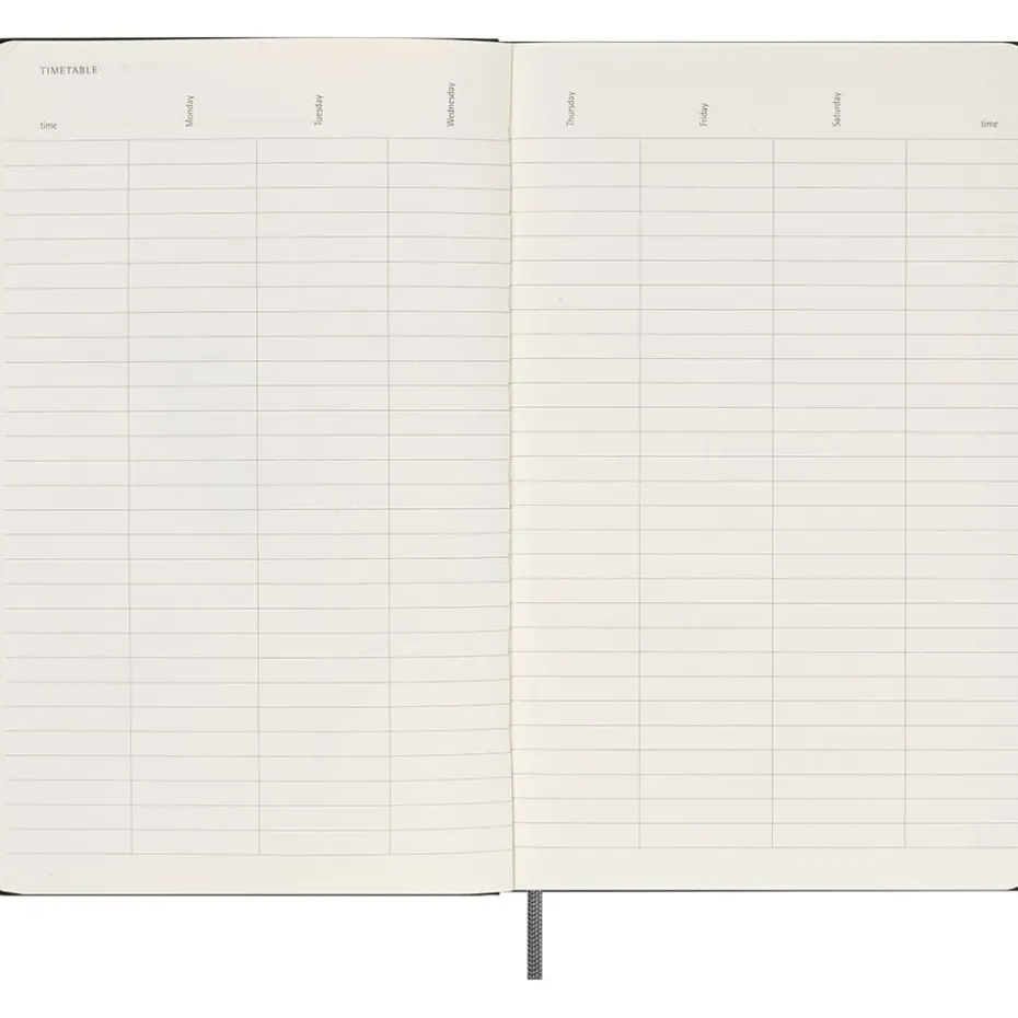Moleskine Planner Undated Hard L Uke Notat – Black