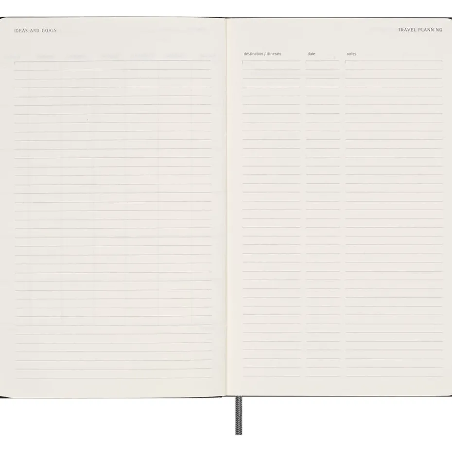 Moleskine Planner Undated Hard L Uke Notat – Black
