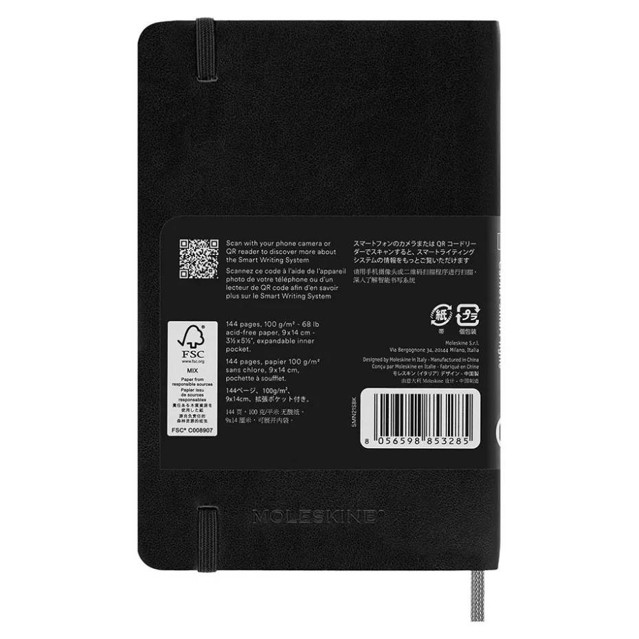 Moleskine Smart Notebook Soft Linjert P – Black