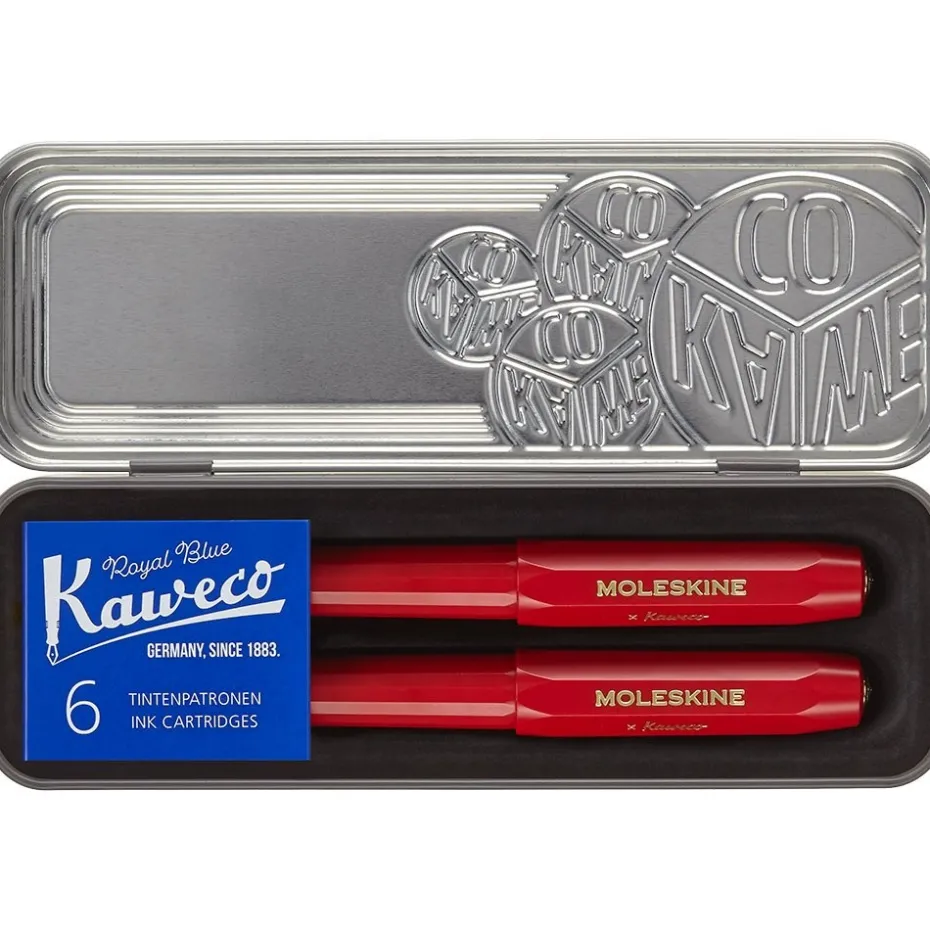 Moleskine X Kaweco Pen Set – Medium Nib – Red