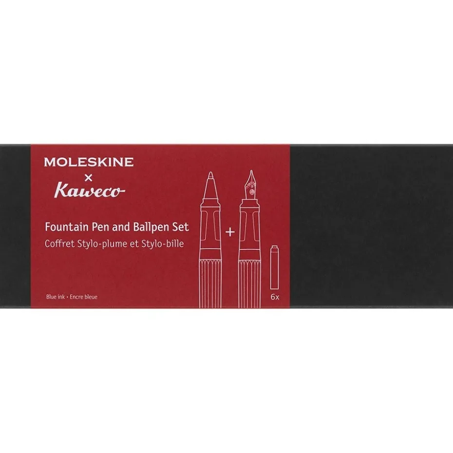 Moleskine X Kaweco Pen Set – Medium Nib – Red
