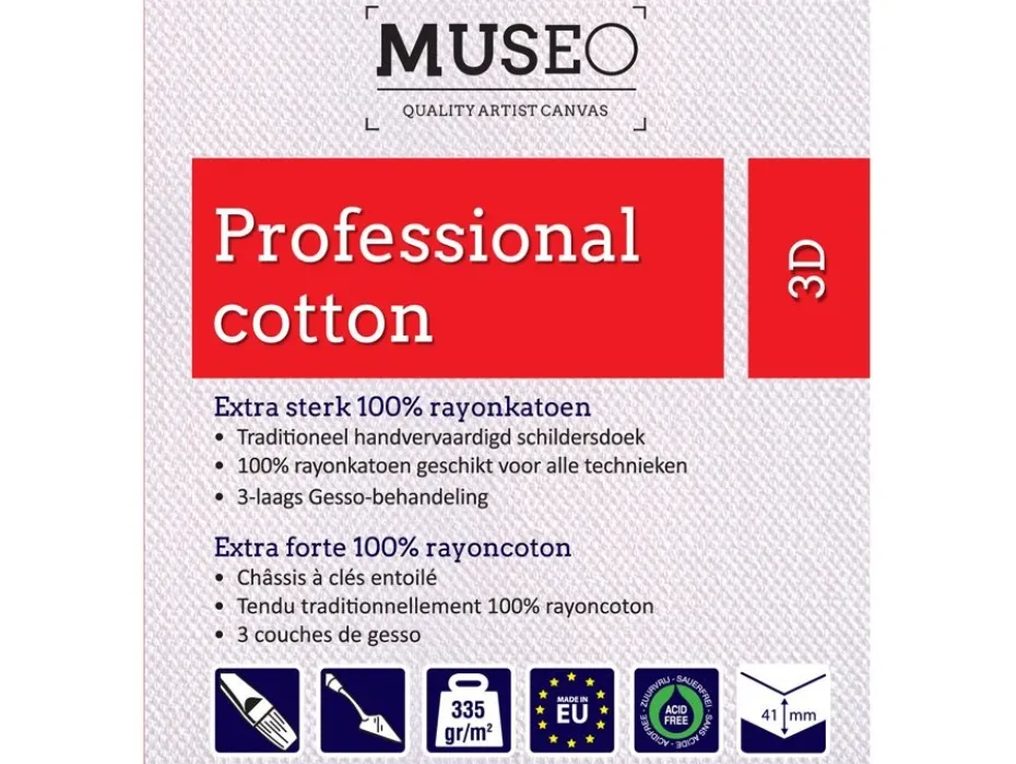 Museo Lerret CX Bomull 3D 41mm-40x50cm