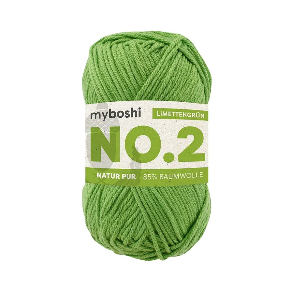 Myboshi Bomullsgarn No.2 50g – 2210 Lime