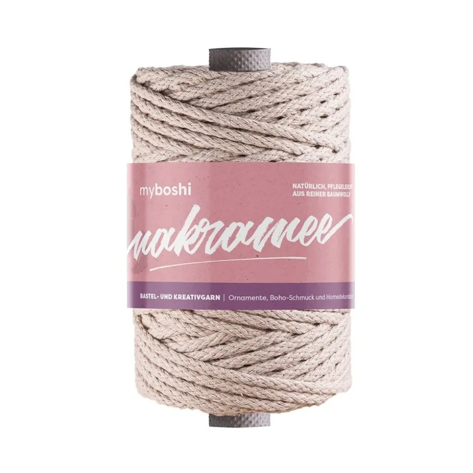 Myboshi Makramégarn Flettet 4mm 50m – Nude