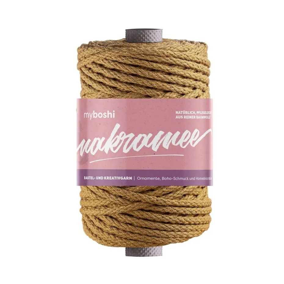 Myboshi Makramégarn Flettet 4mm 50m – Honnig