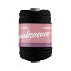 Myboshi Makramégarn Tvinnet 4mm 50m – Black