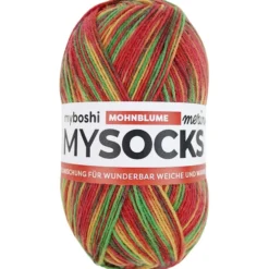 Myboshi Mysocks Merino Sokkegarn 100g – Poppy