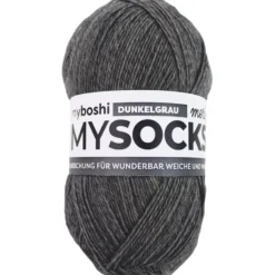 Myboshi Mysocks Merino Sokkegarn 100g – Mørk grå