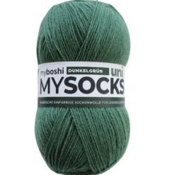 Myboshi Mysocks Uni Sokkegarn 100g – Mørk grønn
