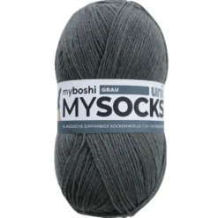 Myboshi Mysocks Uni Sokkegarn 100g – Grå