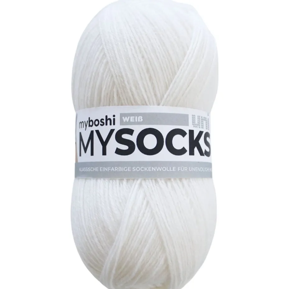 Myboshi Mysocks Uni Sokkegarn 100g – Hvit