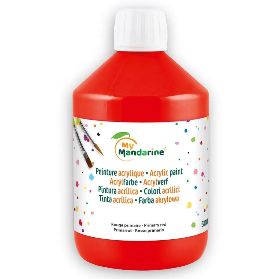 My Mandarine Akrylmaling 500ml – Primærrød
