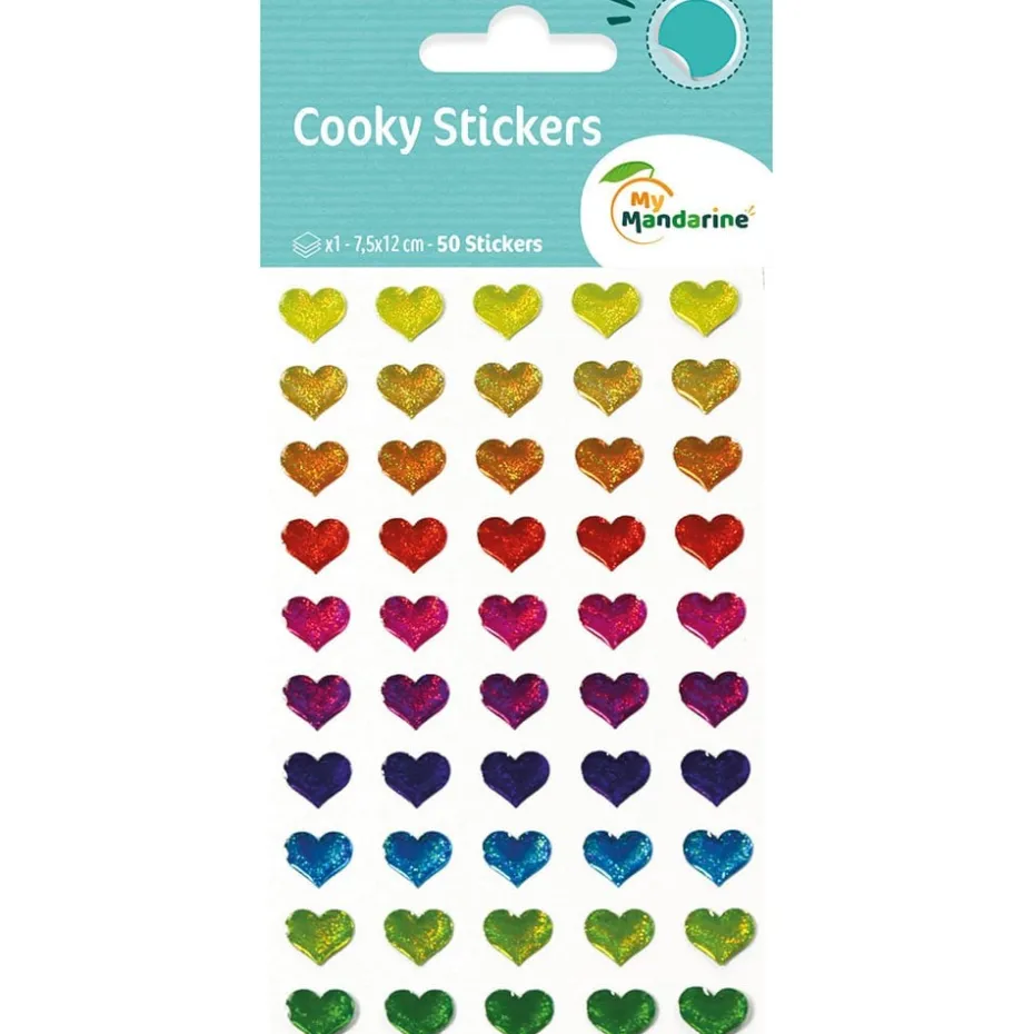 My Mandarine Cooky klistremerker – Hjerter