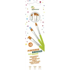 My Mandarine Penselsett flate nylon – 3stk