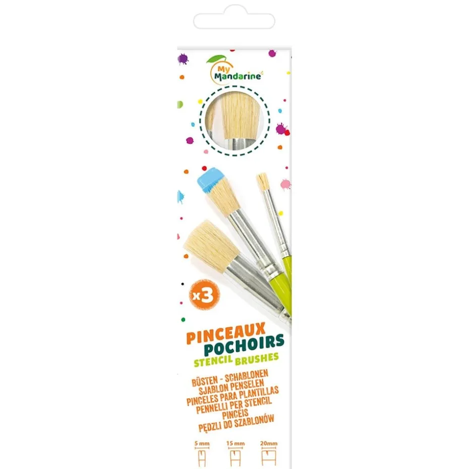 My Mandarine Penselsett sjablongpensel – 3stk