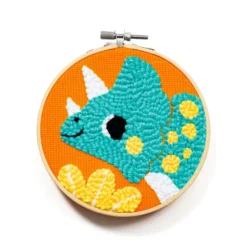 My Mandarine Punch needle sett 18x18cm – Dino