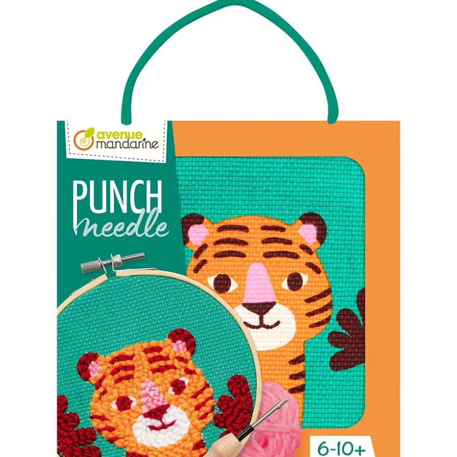 My Mandarine Punch needle sett 18x18cm – Tiger