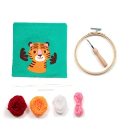 My Mandarine Punch needle sett 18x18cm – Tiger
