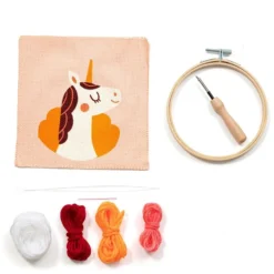 My Mandarine Punch needle sett 18x18cm – Unicorn
