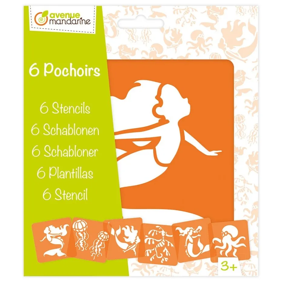 My Mandarine Sjablongsett 6 motiver – Havfruer og sjødyr