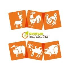 My Mandarine Sjablongsett 6 motiver – Bondegårdsdyr