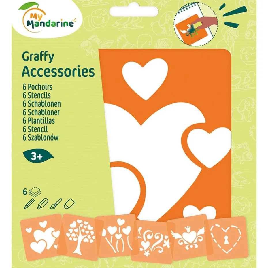 My Mandarine Sjablongsett 6 motiver – Hjerter
