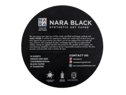 Nara Syntetisk papir – Sort sirkel 20,3cm 360g