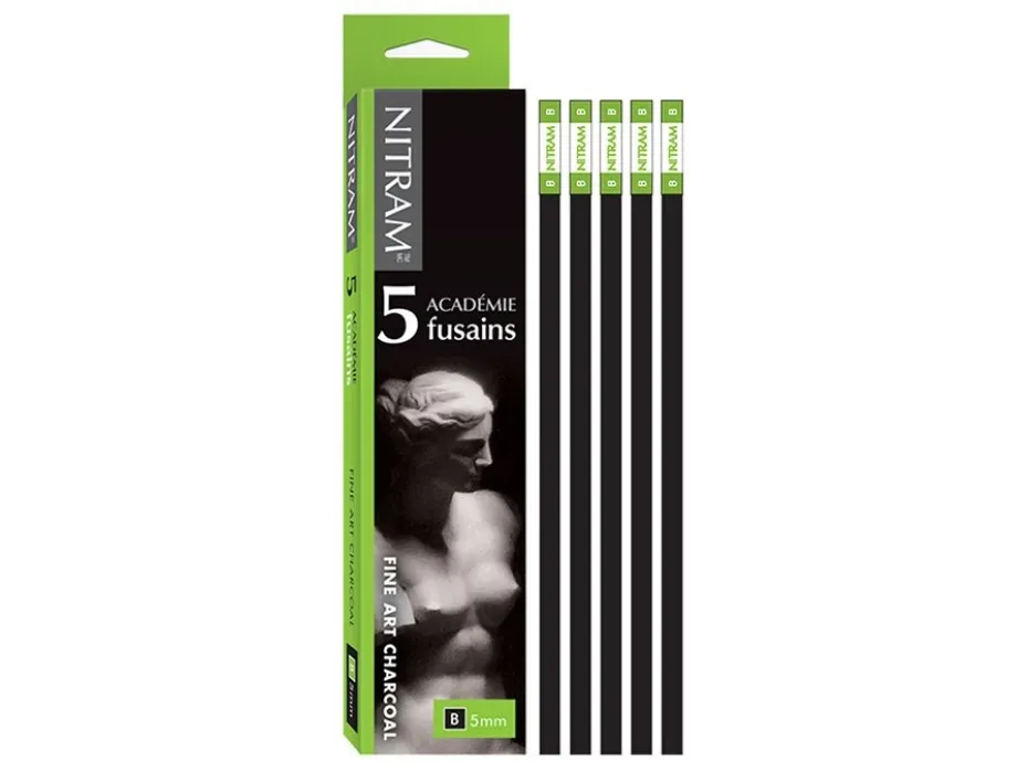 NITRAM Charcoal – B – 5x5x152mm – 5stk